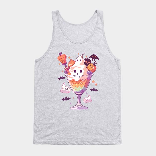 Spooky Month Sundae. Halloween Ice Cream Tank Top by Lunatic Bear